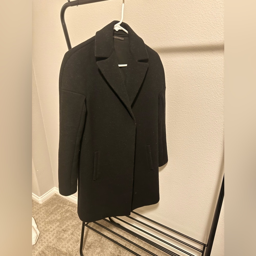 Elie Tahari Black Winter Wool Coat Size XS
